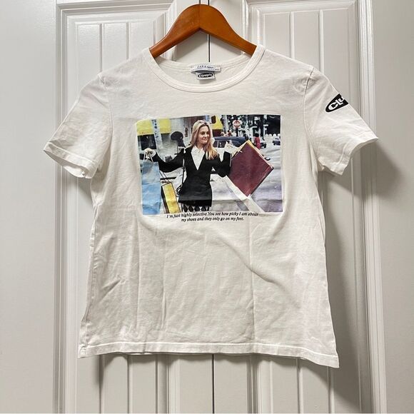 Zara Officially Licensed Clueless Tee White - S - Picture 11 of 13